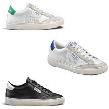 Baskets de'contracte'es intelligentes S-Time avec cuir synthe'tique et tige double'e Blanc/Noir N.42 et semelle de'contracte'e en caoutchouc