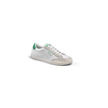Baskets de'contracte'es intelligentes S-Time avec cuir synthe'tique et tige double'e Blanc/Vert N.36 et semelle de'contracte'e en caoutchouc