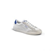 Baskets S-Time chic et de'contracte'es avec tige en cuir synthe'tique double'e blanc/bleu clair N.40 et semelle en caoutchouc de'contracte'e