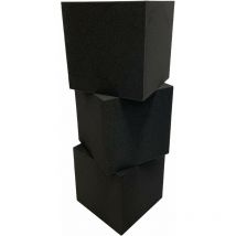 Cornerfill Cubes Ignifughi - 30x30x30 Cm fonoassorbenti insonorizzanti piramidale per correzione audio in poliuretano isolamento acustico dj