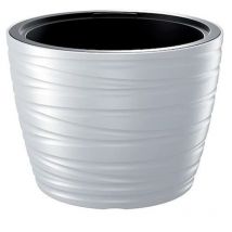 Bassa pentola con deposito 22L labirinto di plastica in bianco 37,5 (lungo) x 37,5 (largo) x 27.9 (alto) cm