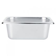 Bassine à buffet en acier inoxydable de 6,5 cm de hauteur, bassin isolant, bac à vaisselle polyvalent pour évier, lavabos, bac à vaisselle - Bassine