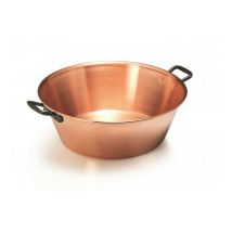 Bassine à confiture cuivre 38 cm – 9 L – Cuivre lisse – Fabriqué en France