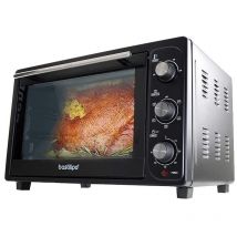 Black convezione Verona 30 Litri 1500 w con 4 Posizioni, Temperatura da 100 a 230 Gradi, Forno da Cucina con Timer da 60 Minuti, 32 Litri, Acciaio