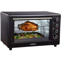 Milan Black Forno, 2000 w, 55 Litri, Lega di Acciaio, Nero - Bastilipo