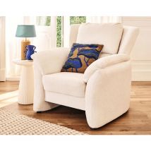 Bastille - fauteuil en tissu velours relief - beige