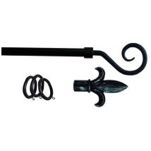 Bastón Para Cortinas Kit De Hierro Antracita Para Lancia 120-210 Cm