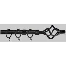 Scorritenda a strappo 'twist' cm 120/210 - Nero/Argento