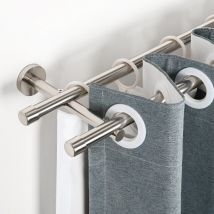 Bastone per tende doppia diametro 20mm,100-400cm opzionale, con set di raccordi in acciaio inossidabile - 280cm