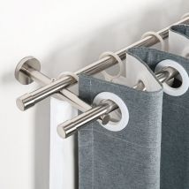 Bastone per tende doppia diametro 20mm,100-400cm opzionale, con set di raccordi in acciaio inossidabile - 320cm