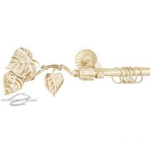 Bastone Tenda in Ferro Battuto Edera Colori Ferro: Bronzo anticato - Lunghezza bastone: 240 cm - Bronzo anticato