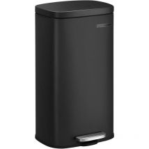Songmics - Basurero de Cocina de 30L, Basurero de Reciclaje con Pedales, Cubo Interior de Plástico, Tapa con Bisagras, Cierre Suave, a Prueba de