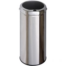 papelera de acero inoxidable 50l - bat-50lhj as - kitchen move -