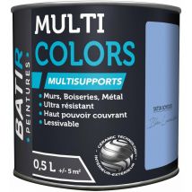 Peinture multi-support satin soyeux 0.5l bleu lavande - batir