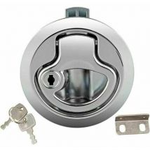 Basetbl - Bateau Hatch Latch Pull Marine, Loquet de Trappe Affleurant en Alliage de Zinc avec Porte De Verrouillage pour Yacht Remorque Camper Deck