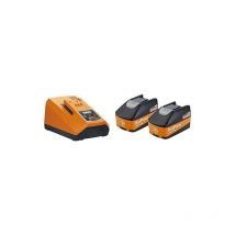Fein - Set de inicio baterías con 2 baterías de iones de litio HighPower con cargador rápido alg 80 bc, elevada corriente de carga de 8 amperios,