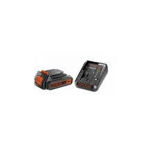 Black & Decker BDC1A15 Arrancador, cargador de 1 A, 18 V, batería de iones de litio de 1,5 Ah, para el sistema de 18 V, compatible con el de 14,4 V