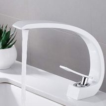Tumalagia - gabrielle Bathroom Basin Mixer, Chrome, Modern, Bathroom Basin Mixer, White