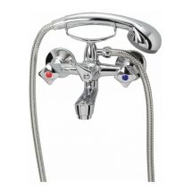 Sea-horse - Classic Bath Tap Chrome Wall Mounted With Shower Handle