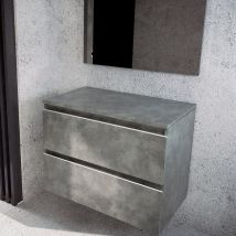 Bathme - madison tap Mueble Sin Lavabo Cemento - Medida: 100 cms - Medida: 100 cms - ref: CNB163MM+CNB334M