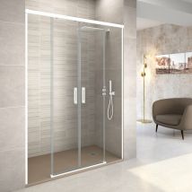 Bathme - nixon Mampara Frontal Ducha 2Fijos+2Correderas Blanco - Medida: 137-142 cms - Medida: 137-142 cms - ref: YA12140200