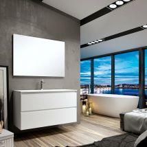 Bathme - paris Conjunto Completo Mueble de Baño Blanco Mate - Medida: 80 cms - Medida: 80 cms - ref: CNB416LM+SA.LIECO8146+CNB21G