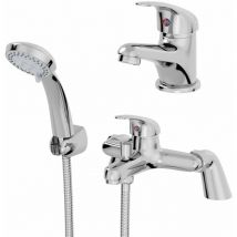 Architeckt - Bathroom Basin Sink Monobloc Mixer Tap Bath Shower Mixer Tap Chrome Single Lever