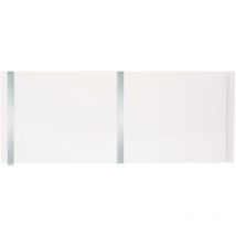 Starline - Bathroom Ceiling Cladding Panels White & Chrome pvc 250x2600mm Pack of 4 - 2.6m2