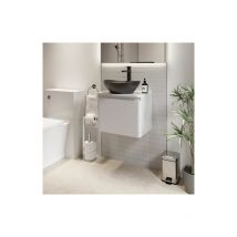 Regis - Bathroom Cloakroom Vanity Unit Wall Mounted Countertop Basin White Gloss 500mm