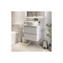 Regis - Bathroom Cloakroom Vanity Unit Wall Mounted Countertop Basin White Gloss 600mm
