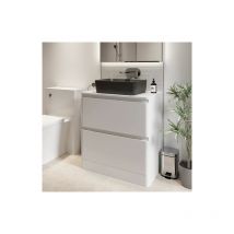 Regis - Bathroom Cloakroom Vanity Unit Wash Storage Cabinet Countertop Basin White 800mm