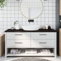 Bonnevie - Bathroom Countertop,Bathroom Surface Dark Brown 160x60x(2-4) cm Treated Solid Wood VSVS5395070