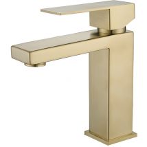 Bathroom Faucets Bathroom Sink Mixer Taps Gold Square Single Handle Bathroom Faucet