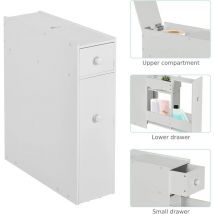 Bathroom Floor Storage Cabinet, Waterproof Freestanding Cabinet Organizer with Doors and Shelves for Bedroom, Living Room, Kitchen,Entryway, Home