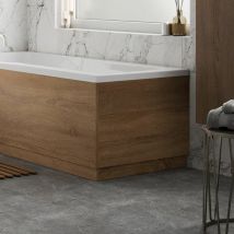 Vitusso - Bathroom Modern 750mm End Bath Panel For Straight Bath Plinth Oak Finish