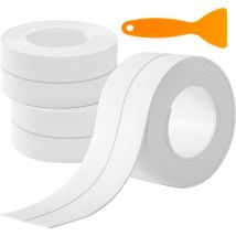 Bathroom Sealant, Self-Adhesive, 3 Rolls Pack, Anti-Mold and Waterproof, Suitable for Sinks, Toilets, Countertops, Washbasins and Kitchens, 38mm x