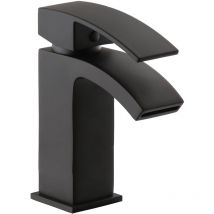 Gravahaus - Bathroom Tap Modern Square Black Basin sink Mijas Mono Mixer
