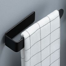 Bathroom Towel Holder 24cm, Adhesive Towel Holder Kitchen Sus304 Black Denuotop