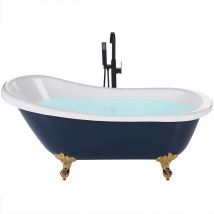 Bathtub Blue and Gold Acrylic Freestanding with Clawfoot Legs 1500x770 mm Cayman