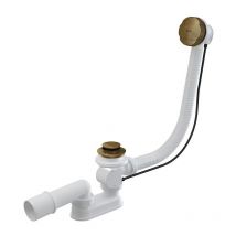 Alcaplast - Bathtub Waste With Overflow Pipe Drain Trap Antique Brass