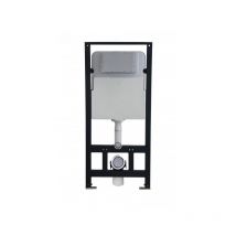 Bâti-support wc, Panneau de fixation réglable pour toilettes suspendus avec plaque de commande - G3004AModèle verre noir - Bernstein