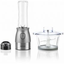 Haeger - LQ-2E1.009A licuadora 0,6 l Licuadora de vaso 500 w Gris, Acero inoxidable