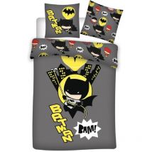 Aymax - Batman Bettwäsche-Set 140x200 cm Bettbezug und 63x63 cm Kissenbezug, Microfaser