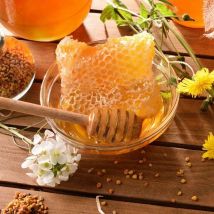 Bâton à miel, Extracteur de miel sans fente, cuillère à miel en bois pour la distribution de miel et les cadeaux de mariage - 15cm