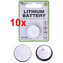 Batteria a bottone al litio CR2450 Tekmee set 10 pz