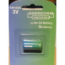 Batteria al litio Cr123a Energivm 3vdc 1500ma (blister 1 batteria) Cr123/energivm