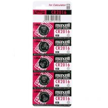 Batteria al litio CR2016 Maxell 3Vdc 80mA (Prezzo di 5 batterie)