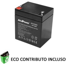 Alcapower - Batteria al piombo da 12v 5ah ricaricabile per ups e illuminazione di emergenza