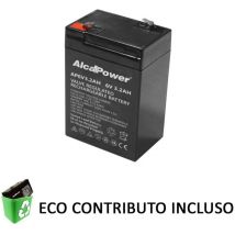 Alcapower - Batteria al piombo da 6v 3,2ah ricaricabile per ups e illuminazione di emergenza