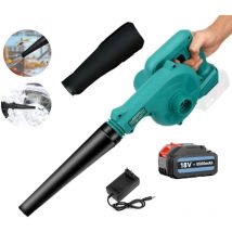 Mawiron - Batteria del ventilatore dell'aspirapolvere, aspirapolvere elettrico dell'edificio 130 miglia all'ora, 2-in-1, con batteria e